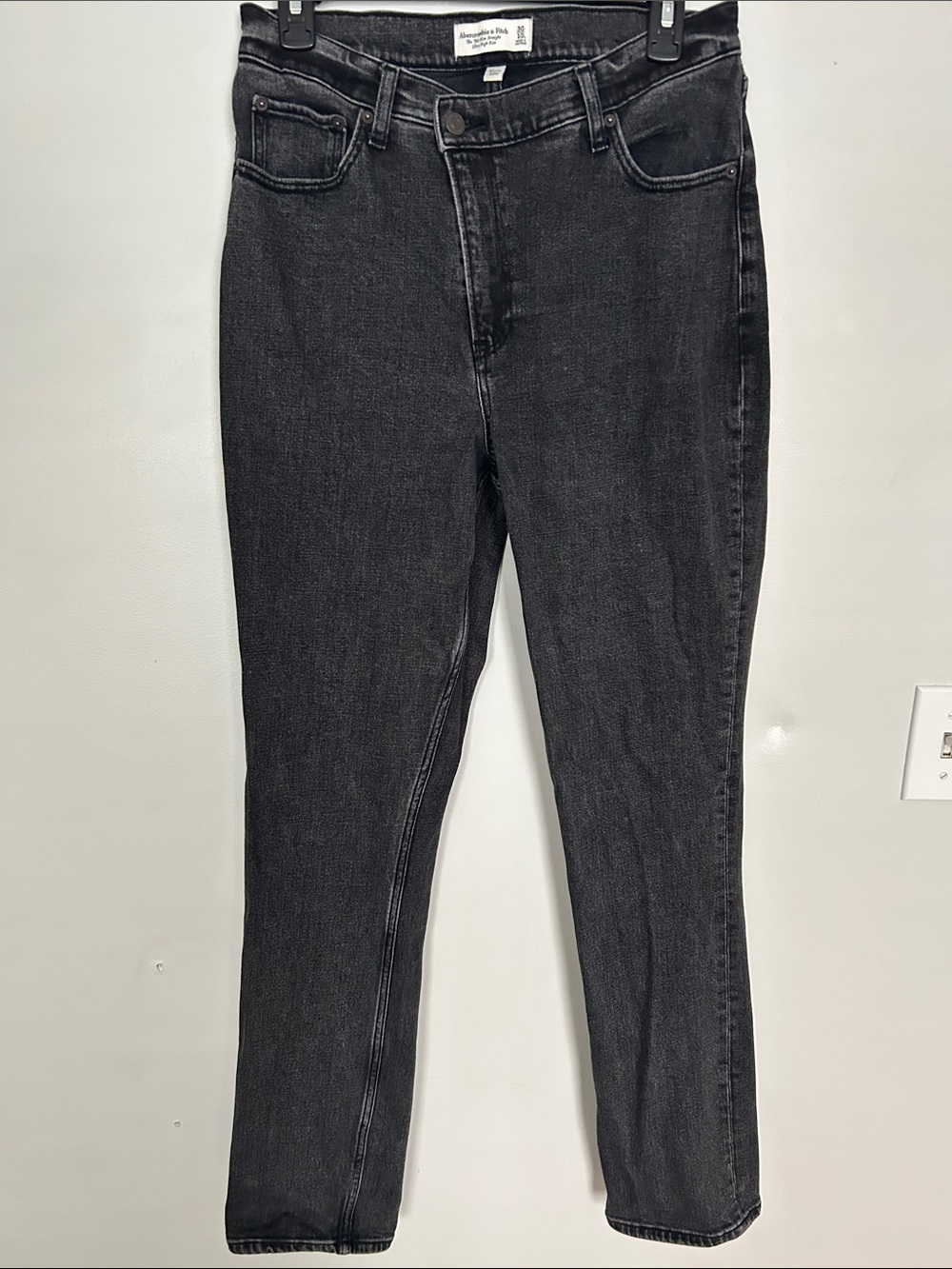Abercrombie & Fitch Straight Leg Black Jeans